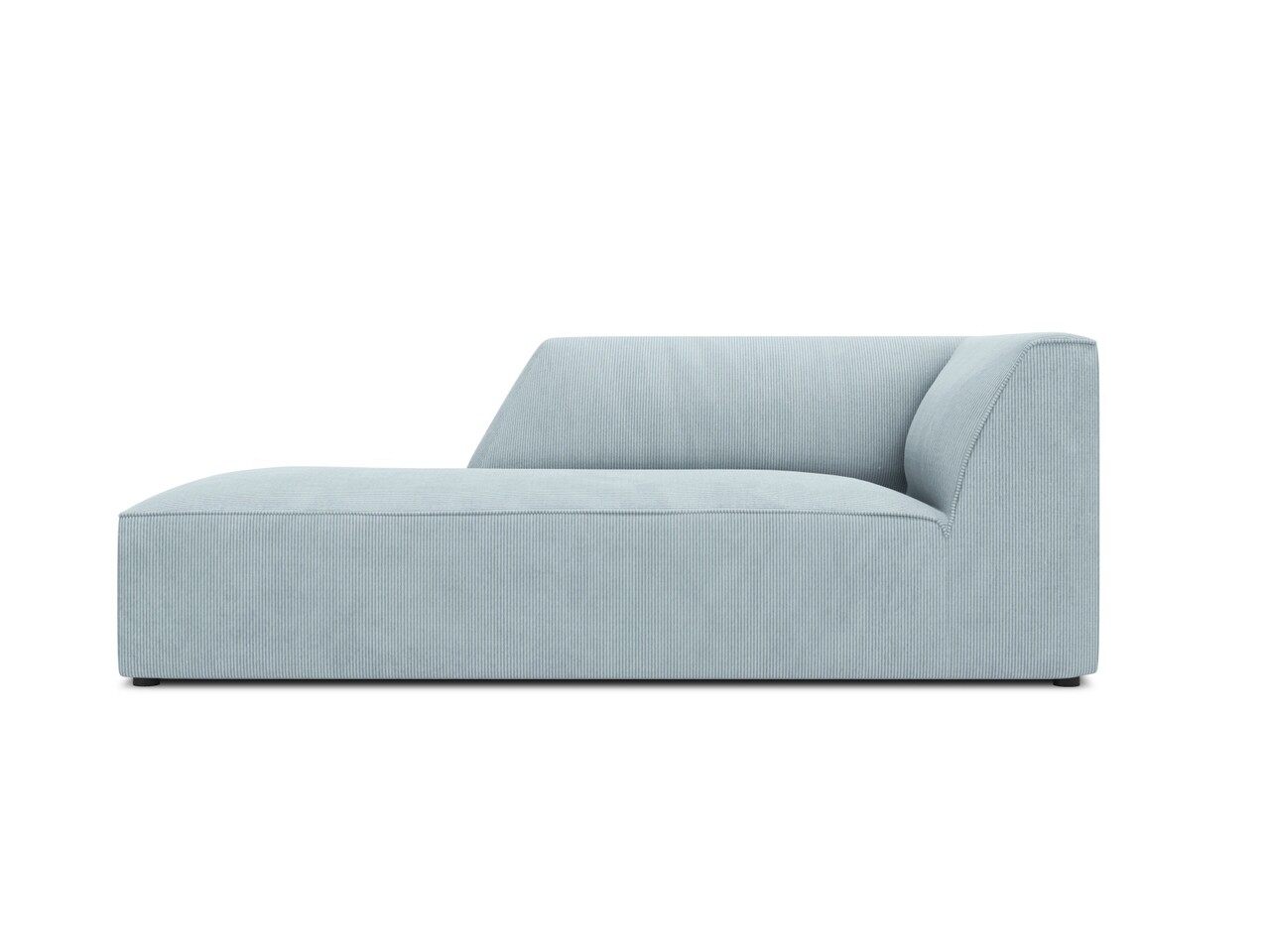 Sezlong living stanga 1 loc, Ruby, Micadoni Home, BL, 180x93x69 cm, velur, albastru deschis - imagine 7